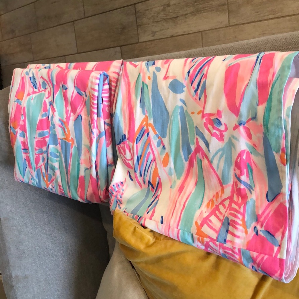 2, custom made Lilly Pulitzer curtains. 96”